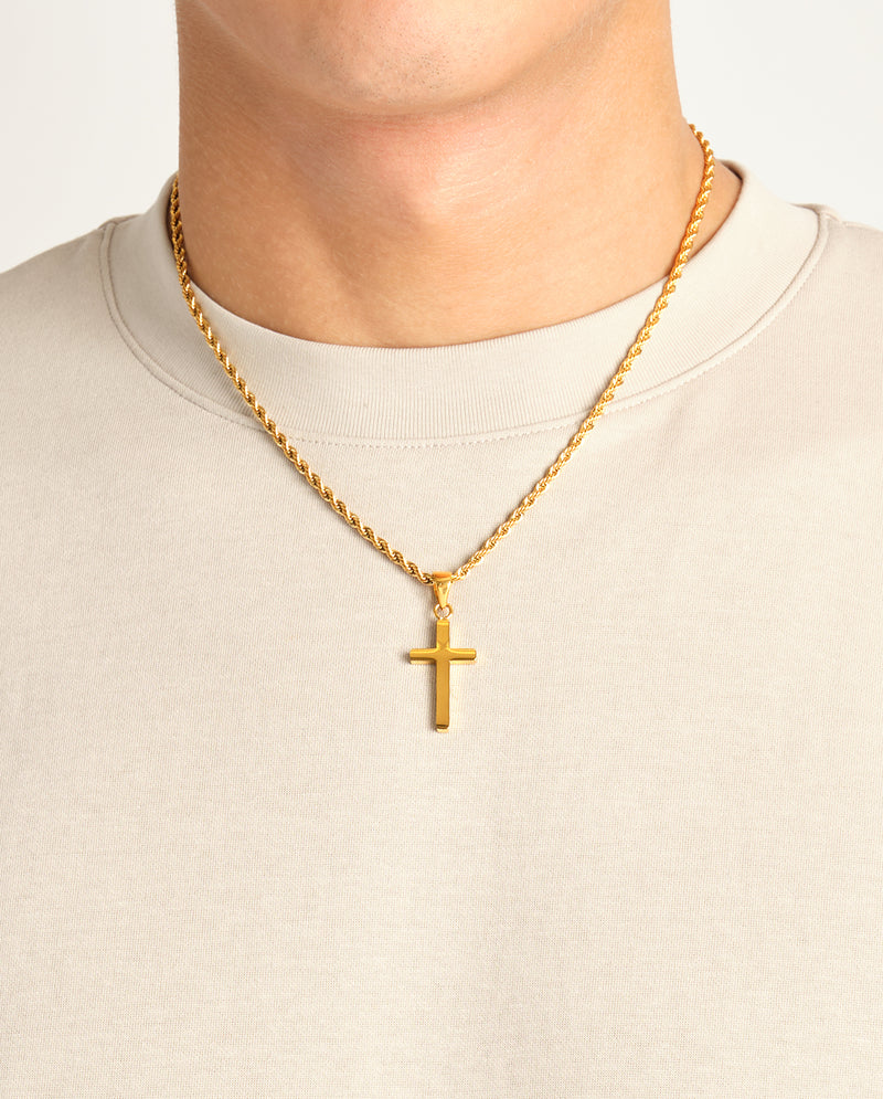 Plain Cross Pendant Gold – Cernucci