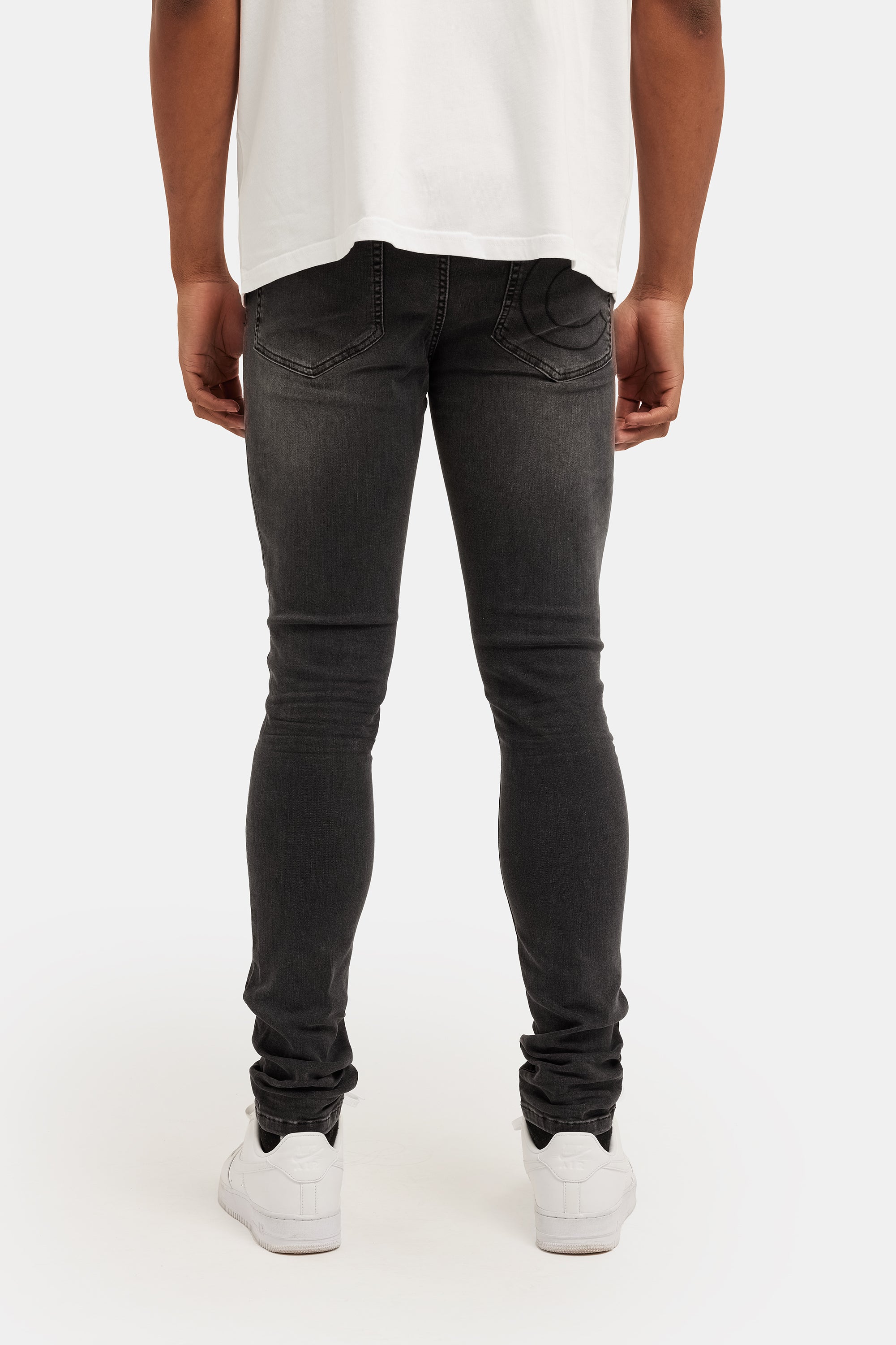 Skinny Fit Jeans – Verwaschenes Schwarz