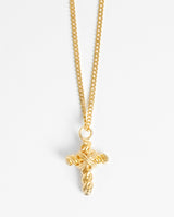 Twisted Cross Pendant - Gold