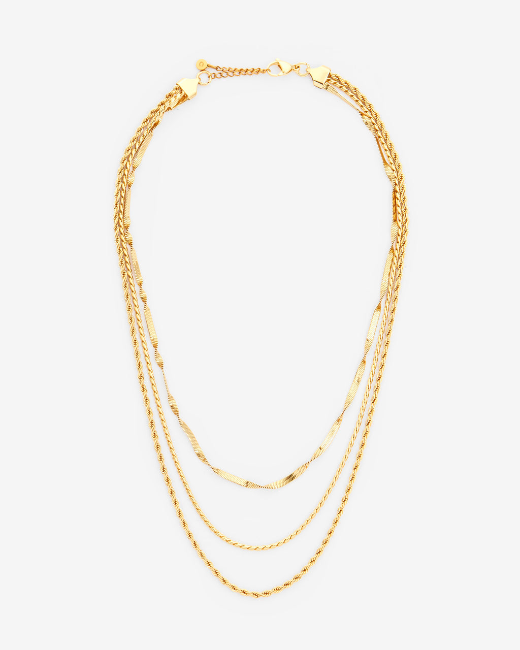 Triple Layer Snake Twist Necklace