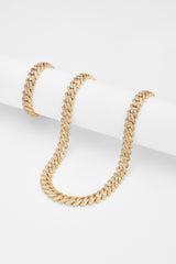 12mm Baguette Prong Cuban Chain + Bracelet Bundle - Gold