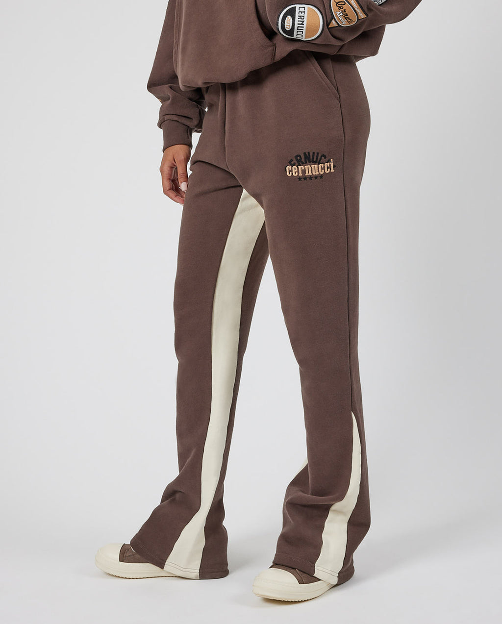 Cernucci Panelled Jogger - Chocolate 