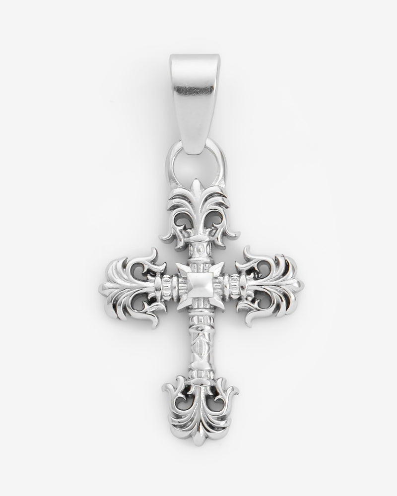 Vintage Cross Pendant - White Gold – Cernucci