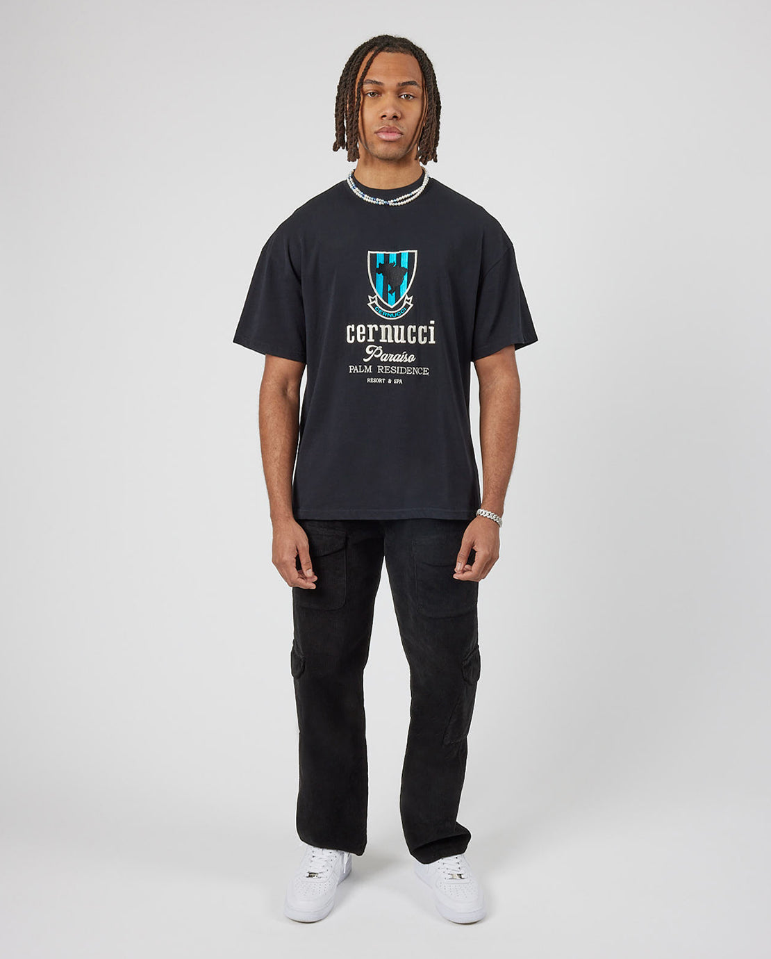 Cernucci Palm Residence T-Shirt - Schwarz 