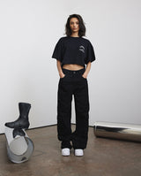 Cernucci Grand Resort Crop T-Shirt - Schwarz