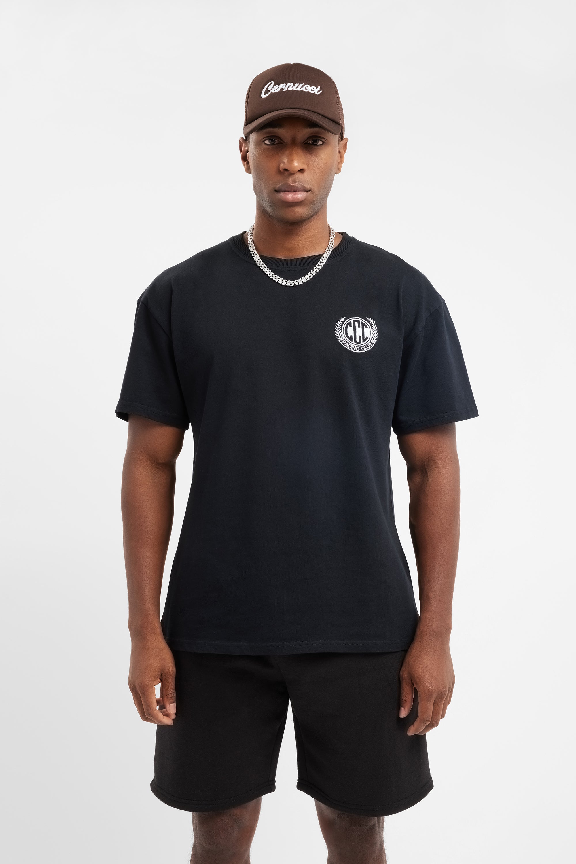 Oversized Racing Club Crest T-Shirt - Black – Cernucci