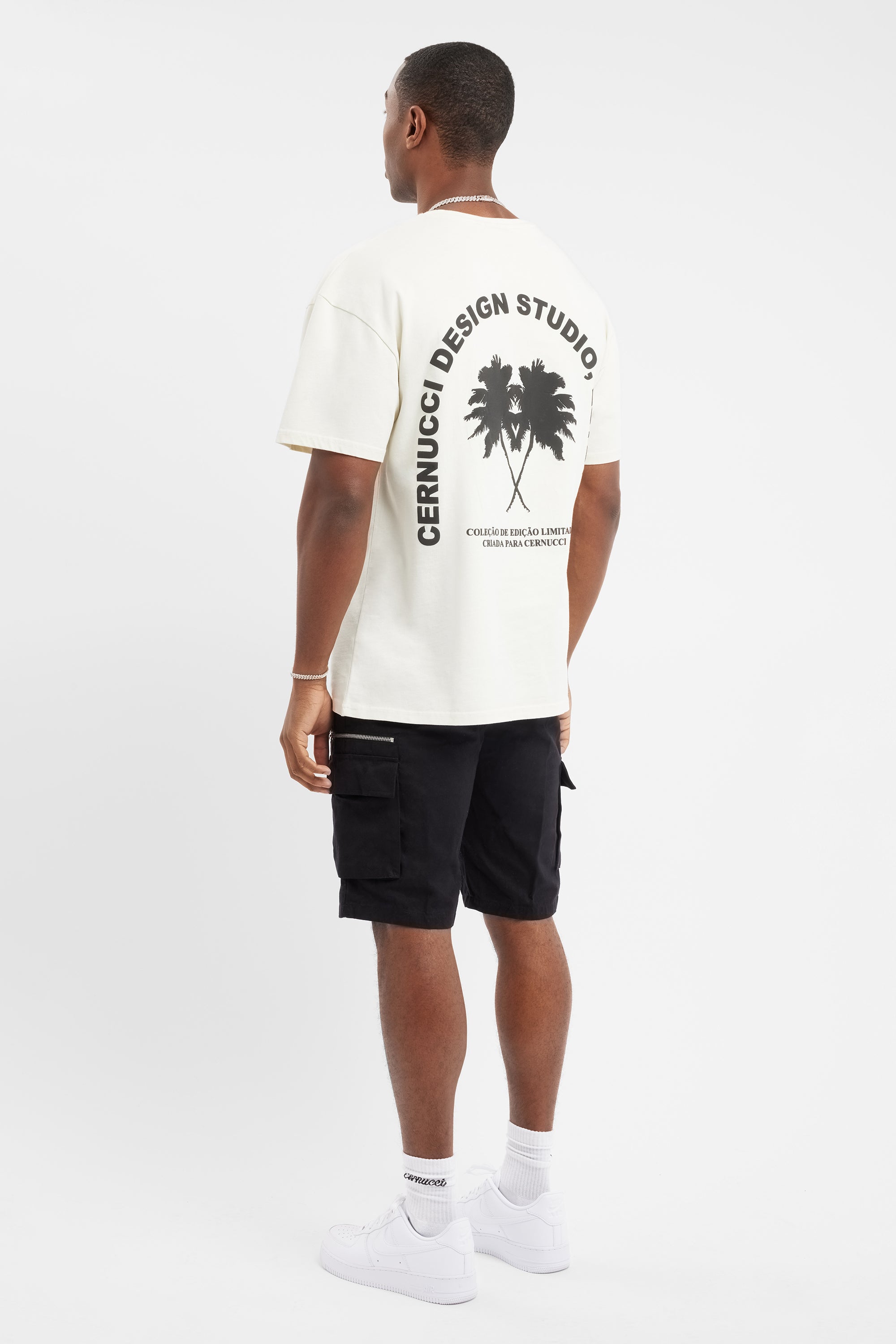 Oversized Palm T-Shirt - Cream – Cernucci