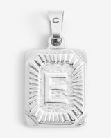 Vintage Inspired Initial Rectangle Pendant E