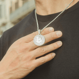 Bitcoin Pendant - White Gold - Cernucci