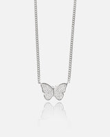 Butterfly Necklace - White Gold - Cernucci