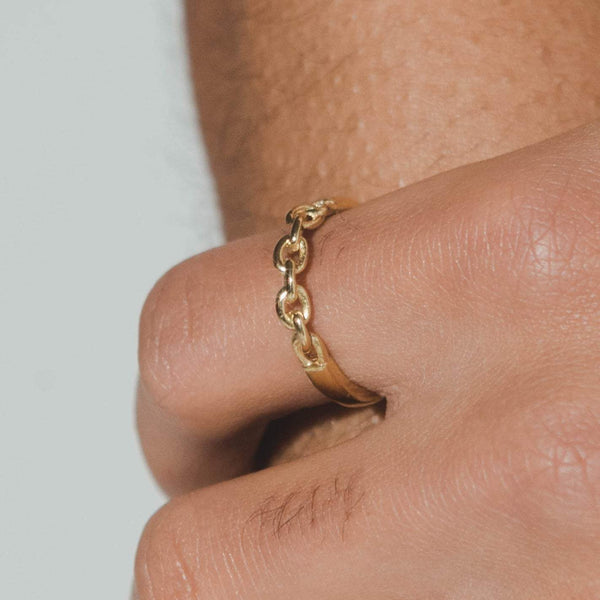 Chain Link Ring - Gold - Cernucci