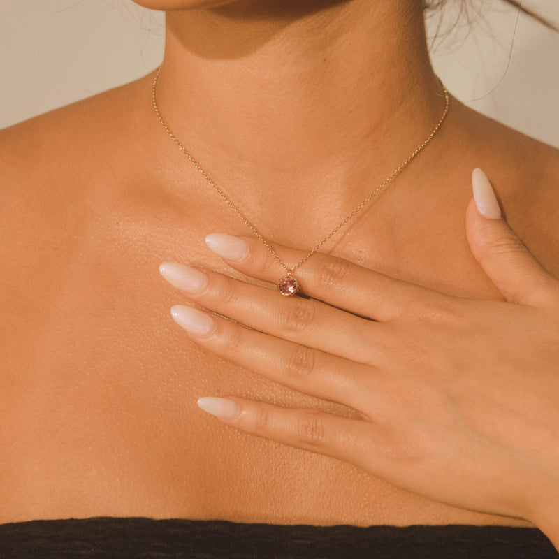 Gemstone Necklace - Light Amethyst - Cernucci