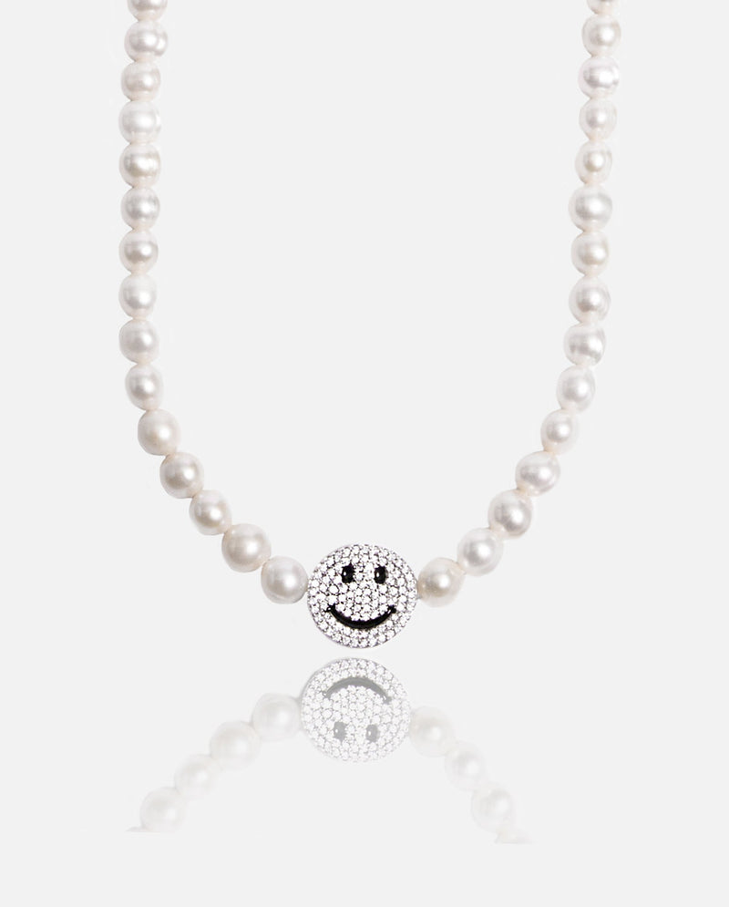 6mm Pearl & Face Motif Necklace